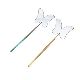 FRCOLOR Lot de 2 miroirs dinspection des cils pour la transplantation de cils Miroir de maquillage Vanity Mirror Outil de ma