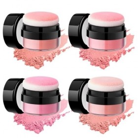 Blush à coussin dair à contrôle dhuile Blush naturel mat pour joues Blush en poudre monocolore hautement pigmenté longue du