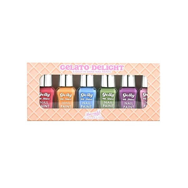 Barry M Gelato Delight Coffret cadeau de 6 vernis à ongles Gelly Hi Shine