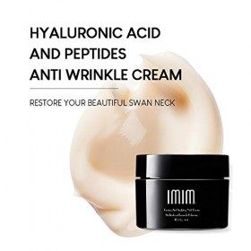 IMIM Anti Aging Moisturizer Crème raffermissante pour le cou et le décolleté avec acide hyaluronique et peptides Crème anti-r