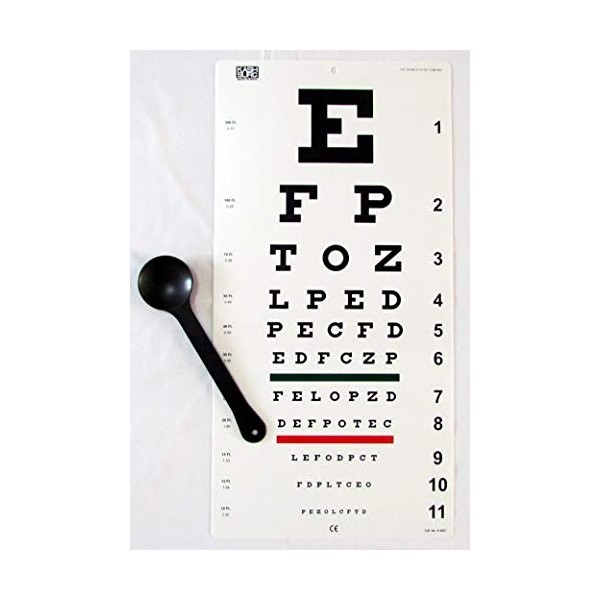 Snellen Eye Chart Kit de fards à paupières traditionnel 6 m