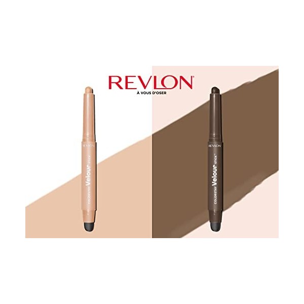 REVLON DUO : ColorStay Velour Stick Eye Shadowliner Ombre à Paupières Chiffon & Truffle