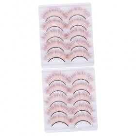 Ipetboom 10 Paires De Faux Cils Colorés Faux Cils Dramatiques Cils Cosplay Faux Cils Naturels Faux Cils Maquillage Cils Imita