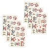 DOITOOL 30 Feuilles DAutocollants DAmbiance De Noël Vacances De Noël Décorations De Noël Autocollants De Corps Pour Enfants