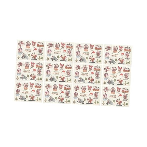 DOITOOL 30 Feuilles DAutocollants DAmbiance De Noël Vacances De Noël Décorations De Noël Autocollants De Corps Pour Enfants