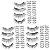 Angoily 40 Paires Cils Nature 3d Pestañas Postizas Ioni Fournitures De Maquillage Imitation Vison Multicouche Produits De Bea