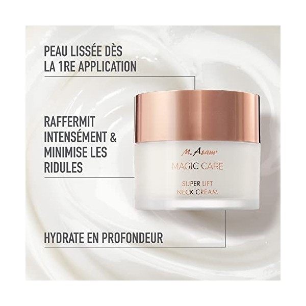 M. Asam MAGIC CARE Crème cou & décolleté Super Lift 50 ml – à laction raffermissante ciblée, peau visiblement lissée en 5 