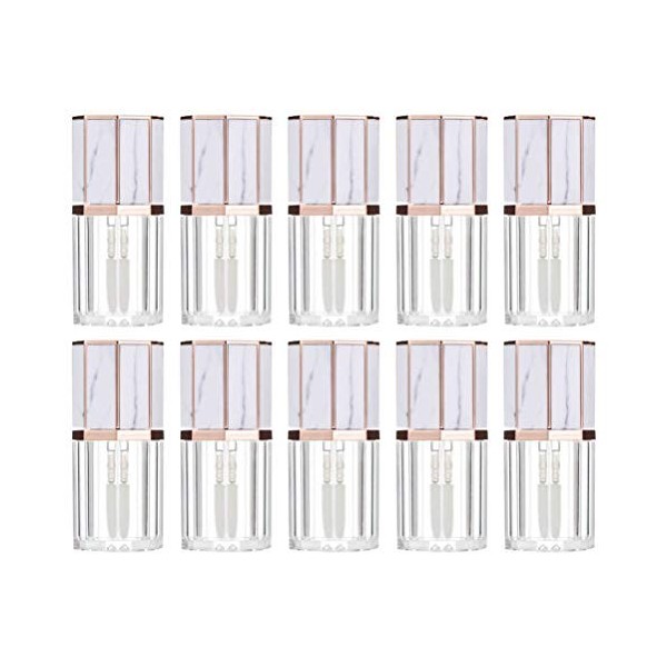 FRCOLOR 10 Pcs 5 Ml Vide Lip Gloss Tubes Conteneurs Clair Mini Rechargeable Baume À Lèvres Bouteilles Pour Les Échantillons D