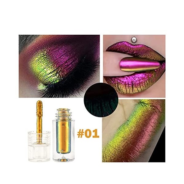 6Pcs Multi-Chrome Liquid Lipsticks | Chrome Eyeshadow Stick | Chrome Liquid Lipstick | Color Changing Lipstick | Long Wearing