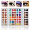 Pannow Palette dombres à paupières 63 couleurs matte + chatoyante maquillage ombres à paupières imperméables et très pigme