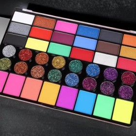 Kit de Peinture pour le Corps et le Visage, 42 Couleurs, Professionnel, Facile à Appliquer, Lavable, Respectueux de la Peau, 