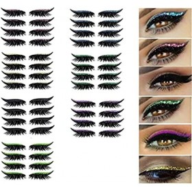 4 paires dautocollants réutilisables pour eyeliner et cils, autocollant eyeliner autocollant cils, autocollant cils imperméa