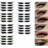 4 paires dautocollants réutilisables pour eyeliner et cils, autocollant eyeliner autocollant cils, autocollant cils imperméa