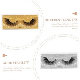 DOITOOL 12 Paires De Faux Cils Ensemble De Cils Noirs Réutilisables Cils Faits À La Main Faux Cils Réutilisables Cils Doux Et