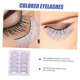 Didiseaon 15 Paires De Faux Cils Colorés Faux Cils 3D Faux Cils Avec Couleur Cils Vaporeux Extensions De Faux Cils Extensions