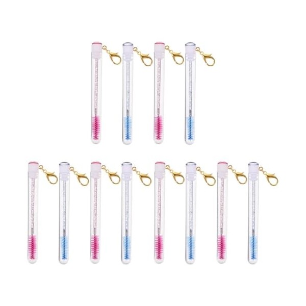 FRCOLOR 12 Pcs Tube Mascara Brosse Outils De Récipient Porte-Clés Pour Filles Outil Applicateur De Cils Raccords De Maquillag