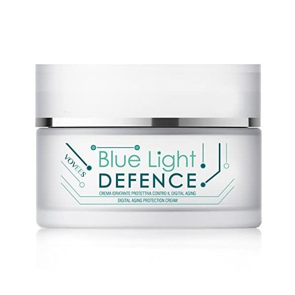 Vovees Crème visage anti-rides hydratante bio Avec acide hyaluronique pur Pour jour et nuit 50 ml Blue Light Defence