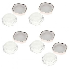 FRCOLOR Lot de 5 boîtes à poudre vides pour maquillage - Organisateur de maquillage portable - Récipient à poudre de maquilla
