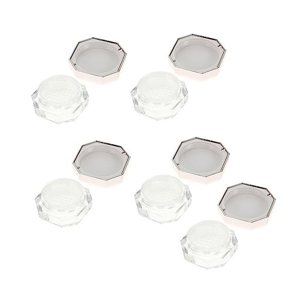 FRCOLOR Lot de 5 boîtes à poudre vides pour maquillage - Organisateur de maquillage portable - Récipient à poudre de maquilla