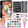 AROMUJOY kit Tatouage Paillette Tatouages Temporaires avec 24 Paillettes de Couleurs 6 Paillettes de Nuit 120 Motif Creux 5 P