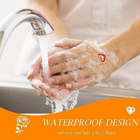 AROMUJOY kit Tatouage Paillette Tatouages Temporaires avec 24 Paillettes de Couleurs 6 Paillettes de Nuit 120 Motif Creux 5 P