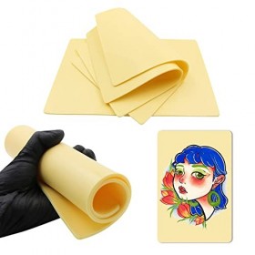 3MM Fausse Peau Tatouage - PEPAX 3Pcs 30,5 x 20,3cm Tampons Vierges de Pratique de Tatouage en Silicone Double Face Fausse Pe