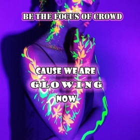 Bowitzki Lot de 8 tubes de peinture pour le corps fluorescent UV - 8 x 30 ml - Lumière noire - Peinture de visage fluorescent