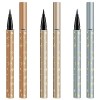 Vtrem 2Pcs Eyeliner Liquide Waterproof Imperméable Crayon Feutre Pointe Outil De Cosmétique Maquillage Professionnel [Brun cl