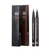 Vtrem 2Pcs Eyeliner Liquide Waterproof Imperméable Crayon Feutre Pointe Outil De Cosmétique Maquillage Professionnel [Brun cl