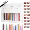 TOOUEE 18 Eyeliner Colorati, Maquillage Professionnel Eyeliner, Eyeliner Gel Pen, Occhi Coloriate Opaque Anti - Transpiration