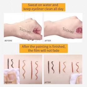 TOOUEE 18 Eyeliner Colorati, Maquillage Professionnel Eyeliner, Eyeliner Gel Pen, Occhi Coloriate Opaque Anti - Transpiration