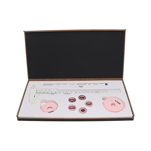 Ensemble de Mesures de Tatouage Daréole 3D, Ensemble de Mesures Daréole de Mamelon 12pcs Anneaux en Silicone Stylo de Marqu