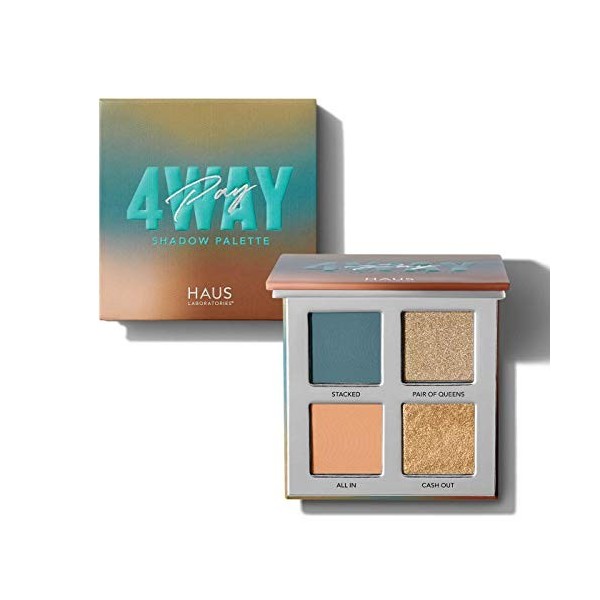 HAUS LABORATORIES By Lady Gaga: FOUR-WAY SHADOW PALETTE | GLAM ROOM PALETTE NO.1: FAME, Palette de 4 Fards Disponible en 9 Co