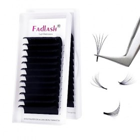 Extension Cils Easy Fan Lashes 0.07-D Curl 18mm Extension de Cils Soie Volume Russe Professionnel Easy Fanning Lash Cils Bouq