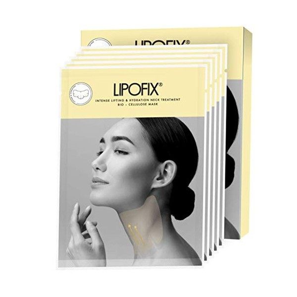 Lifting Cou Hydratant Soin Hydratant Raffermissant Intense Bio - Masque Cellulosique LipoFix 5 MASKS 