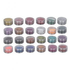 Kit de Tatouage à Paillettes pour Enfants Adultes, Ensemble de Tatouages ​​temporaires étanches avec 24 Couleurs de Poudre de