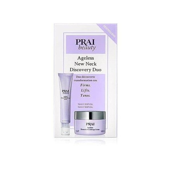 PRAI Beauty The New Neck Discovery Duo, Ageless Throat & Decolletage Serum 15 ml + Ageless Throat & Decolletage Crème 15 ml C