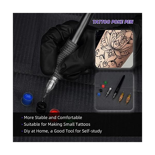 Poke And Stick Tattoo Kit Hand Poke Pen Kit DIY Tattoo Poke Pen Bandages Tasses Kit de Tatouage pour Tatoueurs