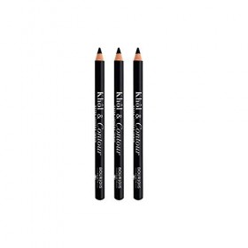 3 x Bourjois Paris Khol and Contour Eyeliner Extra-Long Wear - 001 Noir-issime