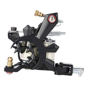 Qkiss Machine Tatouage Professionnel de 10 Bobines Denroulement, Machine a Tatouer de Shader Liner Léger Outil de Maquillage