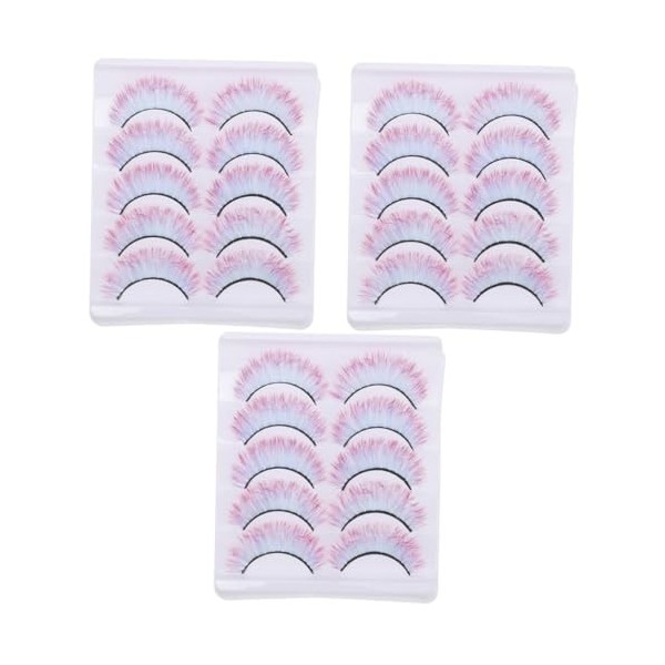 Angoily 15 Paires De Faux Cils Colorés Faux Cils Extensions De Faux Cils Naturels Cils DHalloween Dramatiques Faux Cils Colo