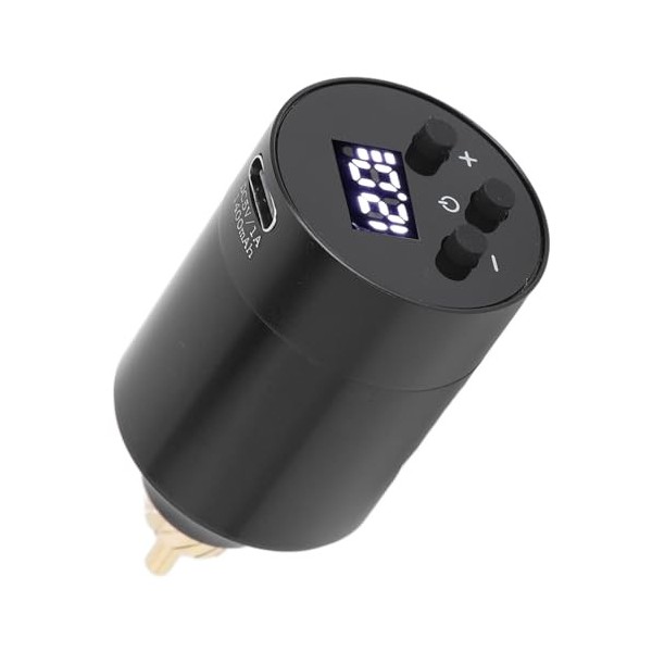 Alimentation de TatouageFil avec Batterie 1400 MAh et Tension Réglable, Commande par Interrupteur à Anneau, Affichage LED, po