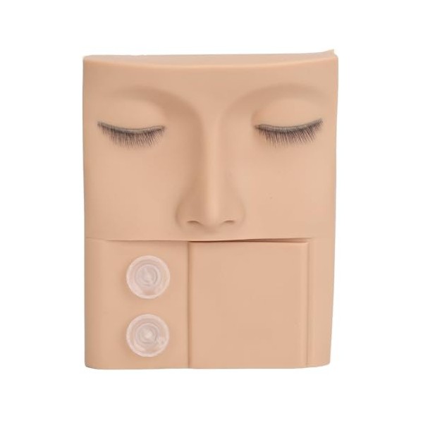 Tête de Mannequin Dextension de Cils à 3 Couches avec une élasticité élevée, Excellent Silicone pour les Accessoires de Prat