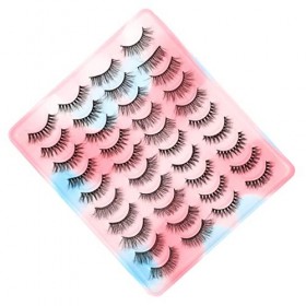 DOITOOL 40 Paires De Cils En Vrac Bandes De Cils Faux Cils En Vrac Faux Cils Pour Débutants Cils Cosmétiques Courts Faux Cils