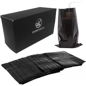 Lot de 250 sacs jetables pour bouteilles de tatouage, 15,2 x 22,9 cm, noirs épais et inodores, pour tatouage noir 