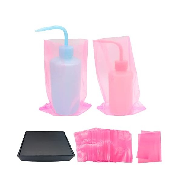 Lot de 250 sacs jetables pour bouteilles de tatouage, 15,2 x 22,9 cm, noirs épais et inodores, pour tatouage noir Maquillage