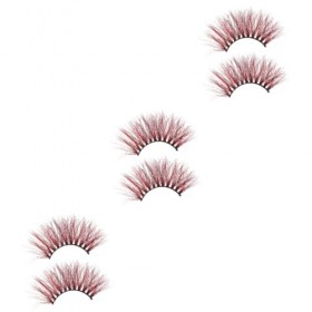 Angoily 3 Paires De Faux Cils Cils Réutilisables Cils Denses Volume Cils Maquillage Cils Faux Cils Naturels Faux Cils Pour La