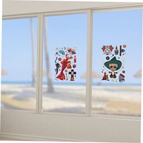 Angoily 18 Pcs Verre Autocollant Festival Autocollants Fenêtre Autocollant Halloween Fenêtre Décoration Halloween Décoration 