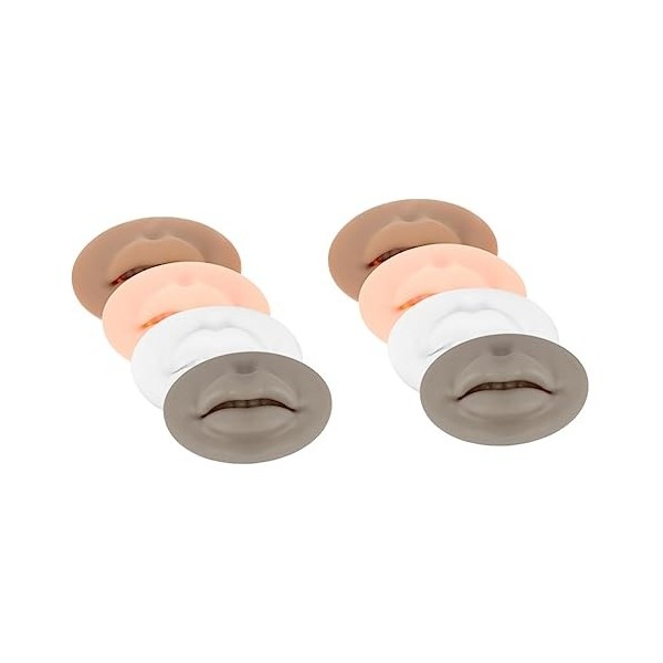 Angoily 8 Pièces 3D Module Masque À Lèvres 3D Pratique Des Lèvres Peau Pratique Des Lèvres Micro Blading Peau Silicone Lèvres