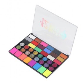Kit de Peinture pour le Visage et le Corps, 42 Couleurs, Palette Professionnelle de Peinture pour le Visage, Ensemble avec Pi